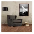 Majestic White Seagull in Flight Fine Art Monochrome
