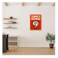 Retro Grill Responsibly Poster in Vibrant Red