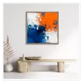 Abstract Composition Modern Art Blue Orange White