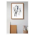 Men Suit Fashion Sketch Pencil Blue Accent