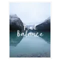 Τοπίο Λίμνης με Βουνά Find Balance Μπλε