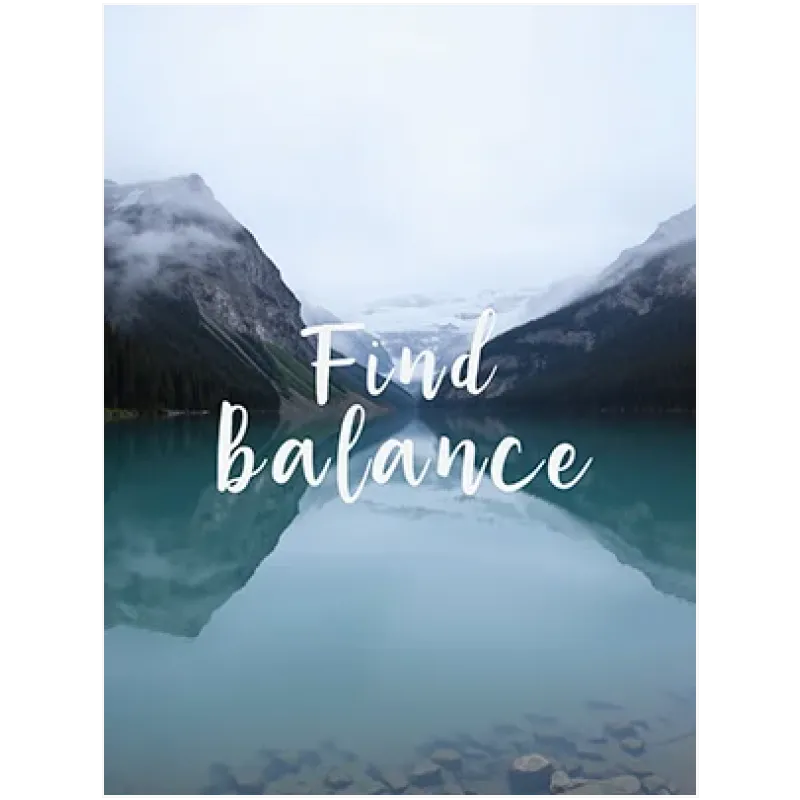 Τοπίο Λίμνης με Βουνά Find Balance Μπλε