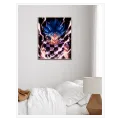 Anime Warrior Character with Electric Blue Aura