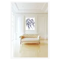 Δύο Άλογα Minimal Line Art Μπλε