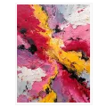 Αφηρημένη Σύνθεση Fluid Art σε Ροζ και Κίτρινες Αποχρώσεις