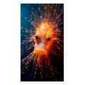 Bioluminescent Deep Sea Fish Glowing Orange Blue Art