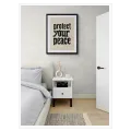 Πίνακας Protect Your Peace Μινιμαλιστική Τυπογραφία Μπεζ