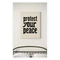 Πίνακας Protect Your Peace Μινιμαλιστική Τυπογραφία Μπεζ