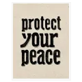 Πίνακας Protect Your Peace Μινιμαλιστική Τυπογραφία Μπεζ
