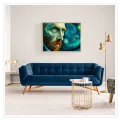 Πορτραίτο Van Gogh Εμπνευσμένο από Έναστρη Νύχτα σε Μπλε και Τουρκουάζ