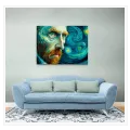 Πορτραίτο Van Gogh Εμπνευσμένο από Έναστρη Νύχτα σε Μπλε και Τουρκουάζ