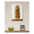 Floating Giant Layered Burger Modern Food Art