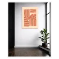 Αφηρημένες Γεωμετρικές Γραμμές Terracotta σε Minimal Beige Φόντο
