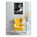 Dynamic Dancing Figure Black and White Art Print