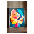 Abstract Modern Portrait Overlapping Faces Vibrant Colors