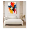 Abstract Colorful Expressionist Impasto Canvas Painting
