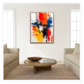 Abstract Colorful Expressionist Impasto Canvas Painting