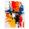 Abstract Colorful Expressionist Impasto Canvas Painting