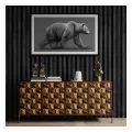 Dynamic Bear Scribble Line Art In Charcoal Grey