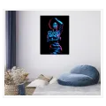 Γυναικείο Πορτραίτο Body Painting Neon Zebra Stripe