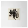 Abstract Brushstroke Composition Modern Black and White Art