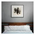 Abstract Brushstroke Composition Modern Black and White Art