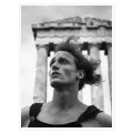 Classical Male Portrait Ancient Temple Black White