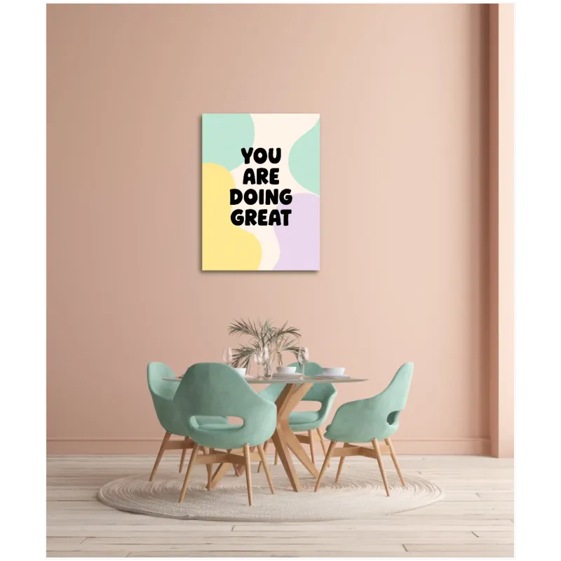 Πίνακας You Are Doing Great Παστέλ Αφηρημένα Σχήματα