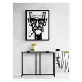 Abstract Man Portrait Line Sketch Black White