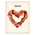 Bacon Heart Pop Art Food Illustration Print