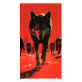 Wolf Pack Dynamic Artwork Red Background