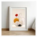 Abstract Organic Composition with Stones and Flowing Lines