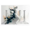 Ancient Classical Statue Abstract Color Splash