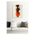 Abstract Vase Expressionism Orange and Black Art Print