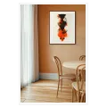 Abstract Vase Expressionism Orange and Black Art Print