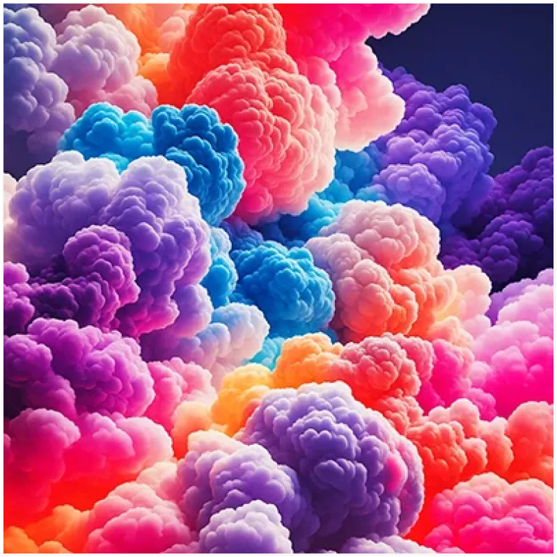 Πολύχρωμα Αφηρημένα Σύννεφα Over Cloud Dreamscape