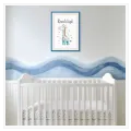 Cute Giraffe Hearts Watercolor Kids Wall Art