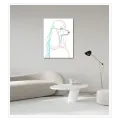 Αφηρημένο Πορτραίτο Κανίς Minimal Line Art