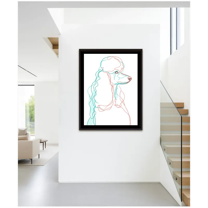 Αφηρημένο Πορτραίτο Κανίς Minimal Line Art