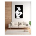 Dynamic Boxer Portrait with Motion Blur Black White