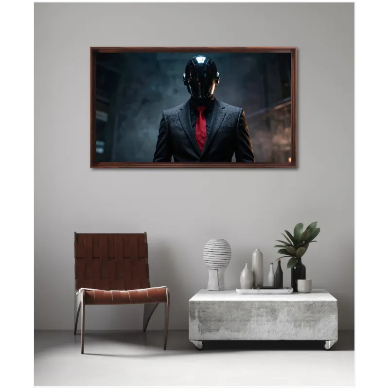 Futuristic Character in Suit Sci-Fi Dark Elegant