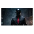 Futuristic Character in Suit Sci-Fi Dark Elegant