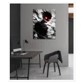 Σκοτεινός Anime Ήρωας Δυναμικό Πορτραίτο Μαύρο Κόκκινο