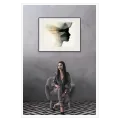 Abstract Female Portrait Ethereal Elegant Beige