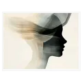 Abstract Female Portrait Ethereal Elegant Beige