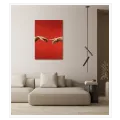 Δημιουργία του Αδάμ Κλασικό Έργο Κόκκινο Φόντο