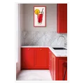 Refreshing Cocktail Modern Illustration Red Yellow