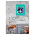 Γάτα με Γυαλιά Ηλίου Pop Art Πολύχρωμη