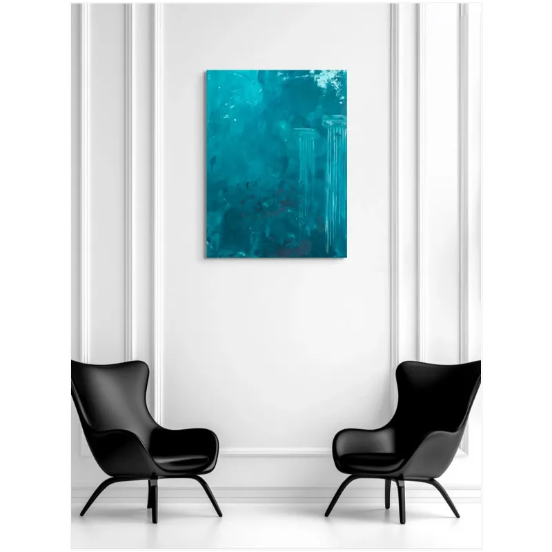 Ancient Columns Abstract Canvas Wall Art