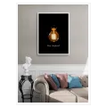Φωτεινός Λαμπτήρας Με Φράση Stay Inspired Σε Μαύρο Φόντο